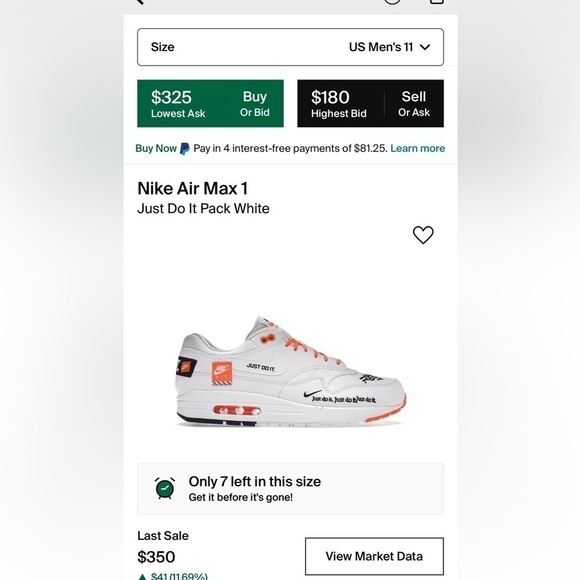 Nike Airmax 1 Just Do It Pack White Men’s Size 11 Air Max 1 EUC - Picture 7 of 7